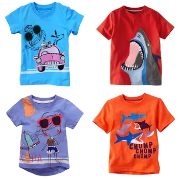 18 Luni-6M Copii Băieți Fete T-Shirt Stil de Vara din Bumbac Desene animate cu Maneci Scurte T-Shirt pentru Copii Haine Boy Fata de Copii Topuri Tricouri