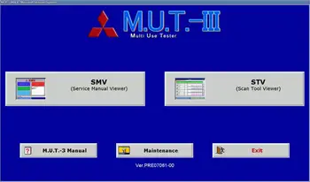 Pentru Mitsubishi M. U. T.-III Diagnosticare Software-ul PRE 20061-00 [09.2020]+ ECU rescrie Rom-ul