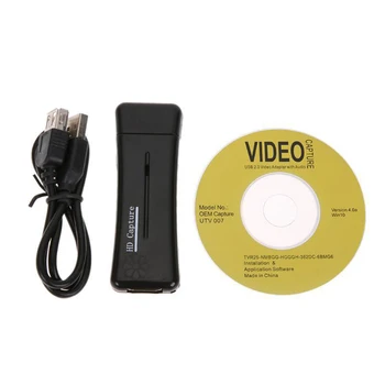 USB 2.0, HDMI, Card de Captura Video 1 Canal Video, TV DVD Audio Capture Card Adaptor Monitor pentru Calculator HDTV Camera EasyCAP