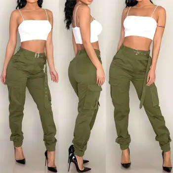 Hot Femei Camo Cargo Pantaloni Casual Pantaloni Militare de Lupta Armata Camuflaj Imprimare pantaloni Femei Streetwear Trening Femei