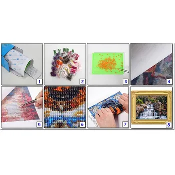 Plină Piața de Foraj 5D DIY Vârcolac artă diamant pictura Cross Stitch 3D Kituri de Broderie decor acasă H50