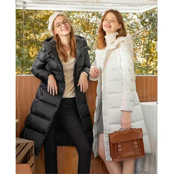 SEMIR Femei de Moda de Iarnă în Jos Jacheta Groasă Haină Călduroasă Lady Mult jos haina de Iarna cu Gluga haina pentru femeie Feminina