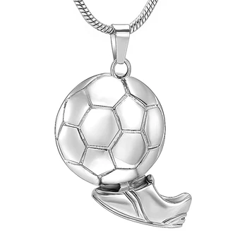Fotbal Incinerare Bijuterii de Cenușă din Oțel Inoxidabil Memorial Urna Colier Medalion Suvenir Pandantiv pentru Cenușă pentru Femei Barbati