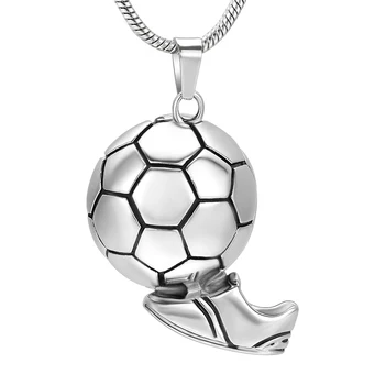 Fotbal Incinerare Bijuterii de Cenușă din Oțel Inoxidabil Memorial Urna Colier Medalion Suvenir Pandantiv pentru Cenușă pentru Femei Barbati