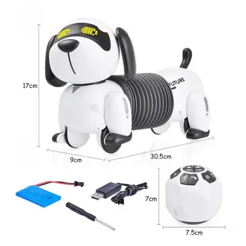 Noul Smart Teckel Câine Robot De Jucărie Interactiv Reîncărcabilă Catelul Robot De Jucărie Funcția De Programare Cadou De Crăciun Pentru Copii