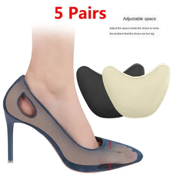 5 Perechi Fierbinte Antepiciorului Introduce Pad Pentru Femei tocuri Deget de la picior Plug Jumătate Burete de Pantofi, Picioare Pernă de Umplutură Tălpi de Ajustare Tampoane