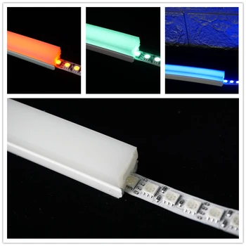 12VDC RGB LED Neon Benzi de Lumină,120 Diodă/M Silicon Flexibil Banda de Suprafață Montat Încastrat Culoare Schimbare de Control NeonFlex Coarda