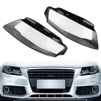 DHBH-Masina Clar Faruri Lentile de Înlocuire Capac Far cap lumina lămpii Shell Acoperire pentru-Audi A4 B8 2008-2012