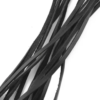 5 Metri Negru de Calitate Inalta 3*2mm Plat Autentic Real Moale Piele Naturala Cablu Șir Coarda Pentru Bratara Colier Bijuterii