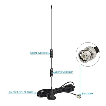 Eightwood Amatori Mobile Scanner de Radio Antena Magnetic BNC Male-Uniden Bearcat Whistler Radio Shack Poliție Scanner de Radio Sunca