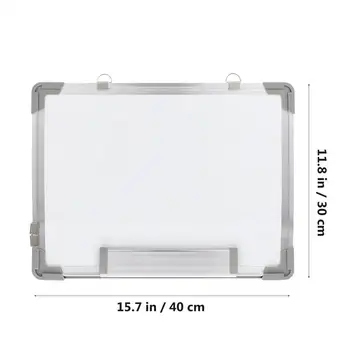 1/2 buc 40x30cm Magnetic Portabil Dry Erase Board Alb Agățat față-verso Tablă