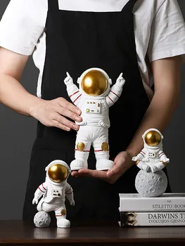 Moda Astronaut Figurine De Rasina Cosmonaut Statuie Cosmonaut Figura Masă Ornamente Pentru Decor Acasă Moden Camera De Zi De Decorare
