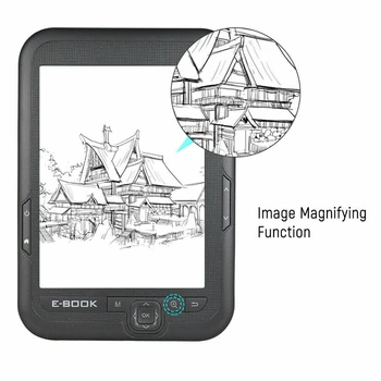 6 Inch, 4GB Ebook Reader cu E-Ink Capacitiv E Carte Lumină Eink Sn E-Book E-Ink E-Cititor MP3 cu Caz, WMA PDF HTML