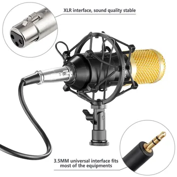 Pentru Radio Braodcasting Cântând Înregistrare KTV Karaoke BM 800 Microfon BM800 Mikrofon Condensator de Înregistrare a Sunetului Cu Shock Mount