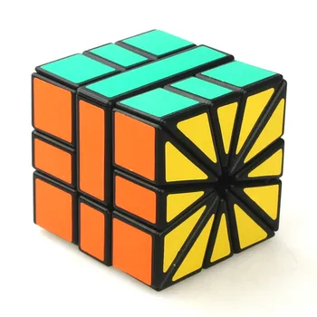 CubeTwist Formă Ciudată Cub Alb Negru Pătrat II SQ2 3x3x3 Viteza Cub Sectorul Puzzle Cub Magic de Jucării
