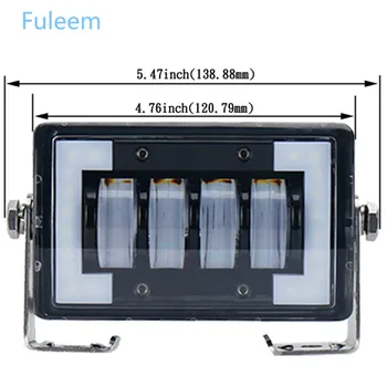 Fuleem 2 BUC 5 inch 24w Loc 6500K LED-uri Off Road Lumina de Lucru Bar Ceață de Conducere DRL Lămpi 12V 24V rezistent la apa