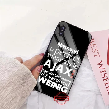 Ajax Echipa de Sticlă Telefon Caz pentru Apple iPhone 11 Pro X XS Max 6 6S 7 8 Plus 5 5S SE