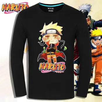 Japonia Anime Naruto T-shirt Sasuke Uchiha Sasuke Naruto Anime Cosplay Tee 2019 Noi Arrvial Desene animate cu Maneca Lunga din Bumbac Tee S-XXXL