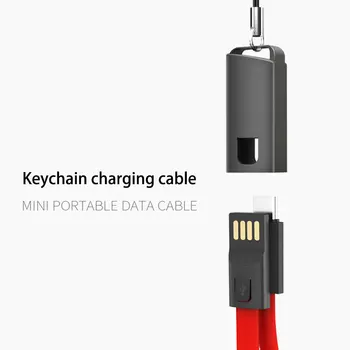 Curea cablu de încărcare pentru iphone mini portabil breloc cablu micro usb pentru samsung, xiaomi rapid de încărcare de sârmă pentru huawei nokia