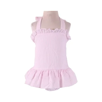 2020 summer infant baby costume de baie o piesă bumbac materialul ciufulit căptușite fete de costume de baie