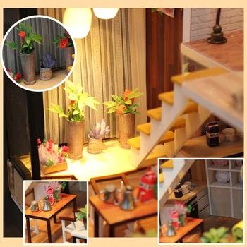 Cutebee Mobilier Casa Papusa in Miniatura Păpuși DIY Casa in Miniatura Camera Caseta de Teatru pentru Copii autocolante DIY Păpuși N