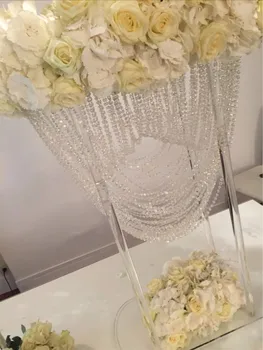 80cm Inaltime Acrilice Tabelul de Cristal piesa Centrala Nunta Candelabru Stand de Flori de Nunta de Decorare Centepiece