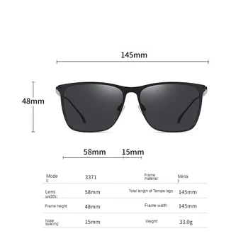 Bărbați ochelari de Soare Polarizat Cadru Pătrat de Primăvară-Picior Razele de Brand Designer de Conducere Ochelari de Soare pentru Femei Ochelari de vedere de Noapte UV400