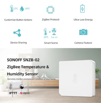Sonoff ZigBee Temperatură și Umiditate Senzor de Temperatur/Umiditate Senzor App de Control în Timp Real a Lucra Cu SONOFF ZigBee Gateway