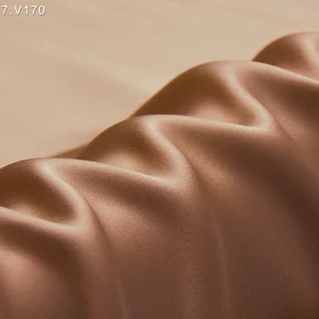 HYSK mulbery mătase crep satin tesatura grele naturale 19mm reale mătase pură China ducesa de culoare maro metru pentru rochie/lenjerie de pat