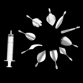 10buc/set 3D Jeleu de Flori Instrumente de Artă Tort Jeleu Gelatină Budinca Duza Seringă Duza Set Tort de Decorare