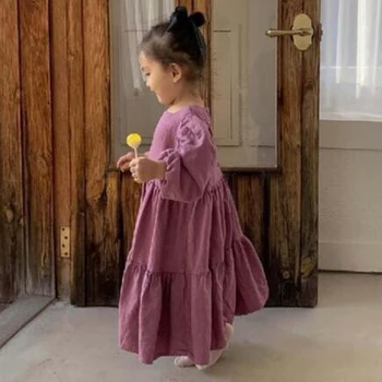 Coreeană Japonia Stil Lenjerie De Pat Din Bumbac Pentru Copii Rochii De Partid Copilul Copil Fete Frumoasa Printesa Rochie De Toamna Fete Mâneci Lungi Rochie