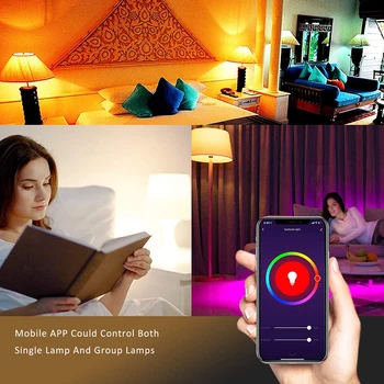 Control Vocal Siri 9-20w RGB Inteligente Becuri LED Estompat E27 B22 Wifi LED Lampă de Magie Lucra cu Alexa Google Asistent pentru Hom
