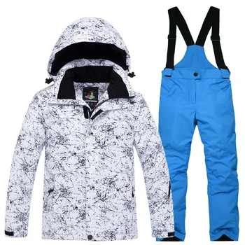 Copiii Schi costum de Calitate impermeabil cu gluga jacheta parka+pantaloni fată băiat haine de iarnă de schi, snowboarding 2 buc se potriveste tinuta