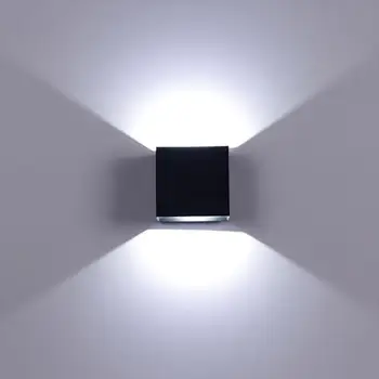 6W lampada CONDUS de Aluminiu de perete de lumină proiect feroviar Pătrat de perete LED lampă de noptieră lumini de perete dormitor decor arte