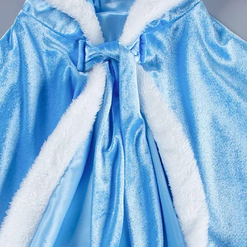 Brand Fete Șanț Mantie Haina Copii Elsa Printesa Rochie De Până Accesoriu De Crăciun Pentru Copii Haine Pentru Cosplay Printesa De Fata