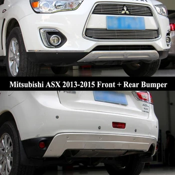 Pentru Mitsubishi ASX 2013-Fata + Bara Spate Difuzor de Barele de protecție de Buze Protector Guard placă de protecție din oțel Inoxidabil 2 BUC