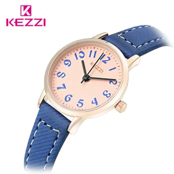 Kezzi Femei Brand Ceasuri Casual Cuarț Ceas Piele Subțire Curea Impermeabil Ceas de mana Pentru Doamne Montre Femme relogio feminino