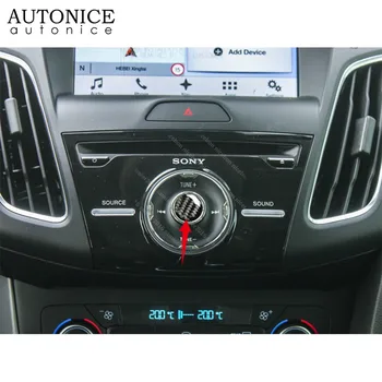 Fibra de Carbon tasta Multimedia Acoperi butonul de Comandă trim fit Pentru Ford Focus MK3 RS ST 2012-2018