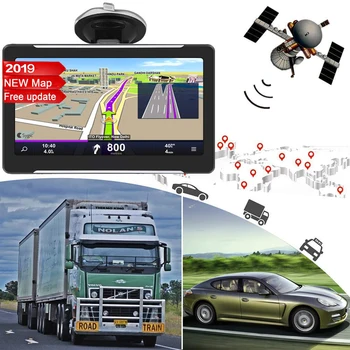 LONGRUFGps tracker auto 7 inch Navigatie device256MB Turistice navigator HD capacitiv ecran portabil GPS navigator auto Europa