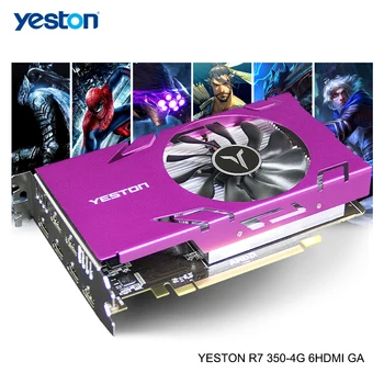 Yeston Radeon R7 350 GPU 4GB GDDR5 128bit Jocuri de calculator Desktop PC Grafica Video Carduri compatibil HDMI X6 folosi simultan