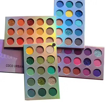 Coco Urban 4 în 1 Bord de Culoare Fard de pleoape Paleta 60 de Culori Neon Galben de Mare de Pigment Sclipici Evidențiere Fard de Ochi Pudră TSLM2