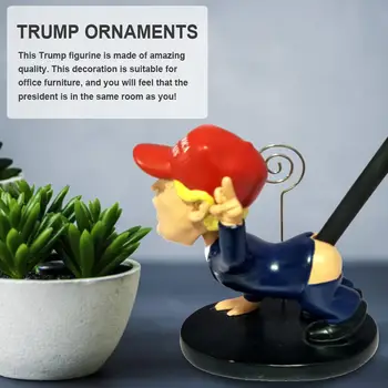 Suport Stilou Creative Donald Trump Prezidențiale Ornament De Birou Desktop Stilou Creioane Titularul Cardului De Jucărie Noutate Cadou Pentru Decor Acasă
