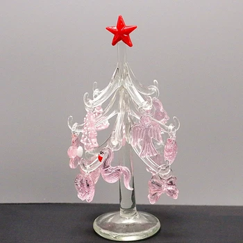Sticlă Pentru Pomul De Crăciun Și 12 Mini Roz Drăguț Pandantive Acasă Tabelul De Sus Festivalul De Crăciun De Decorare Cadouri Pentru Prieteni Copii