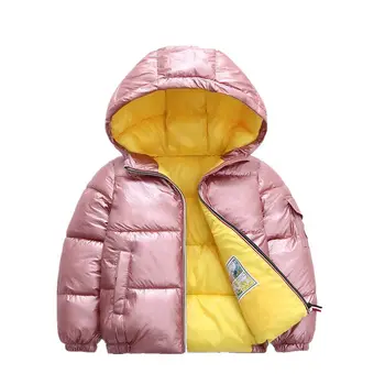 Băieții haina de iarna 2-7 ani fete pentru copii haine Groase, impermeabile copii Placare cu argint spațiu bumbac cu Glugă haina 4 culori