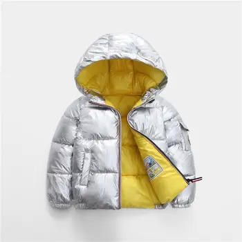 Băieții haina de iarna 2-7 ani fete pentru copii haine Groase, impermeabile copii Placare cu argint spațiu bumbac cu Glugă haina 4 culori