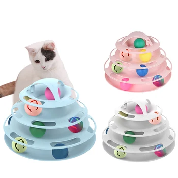5 Niveluri De Animal De Casă Pisică Jucărie Pisici Disc Turn De Piese De Companie Inteligenta Distracții Disc Pisici Minge Toys Jucarie De Formare Consumabile