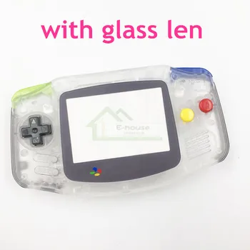 Clar Coajă de Locuințe pentru game Boy Advance GBA Acoperire Coajă Caz de înlocuire cu Ecran de Sticlă Len și Butoane de Culoare