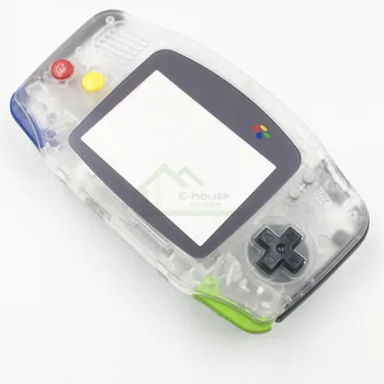 Clar Coajă de Locuințe pentru game Boy Advance GBA Acoperire Coajă Caz de înlocuire cu Ecran de Sticlă Len și Butoane de Culoare