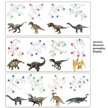 Lumea Jurassic Dinozauri Dinozaur Original Jucării Puzzle 3D Pentru Copii si Baieti Jucarii Educative 12 Dinozauri Jurasice