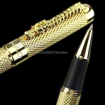 Mai bine mai Nobile Jinhao 1200 Dragon clip Roller Ball Pen Completă de Aur